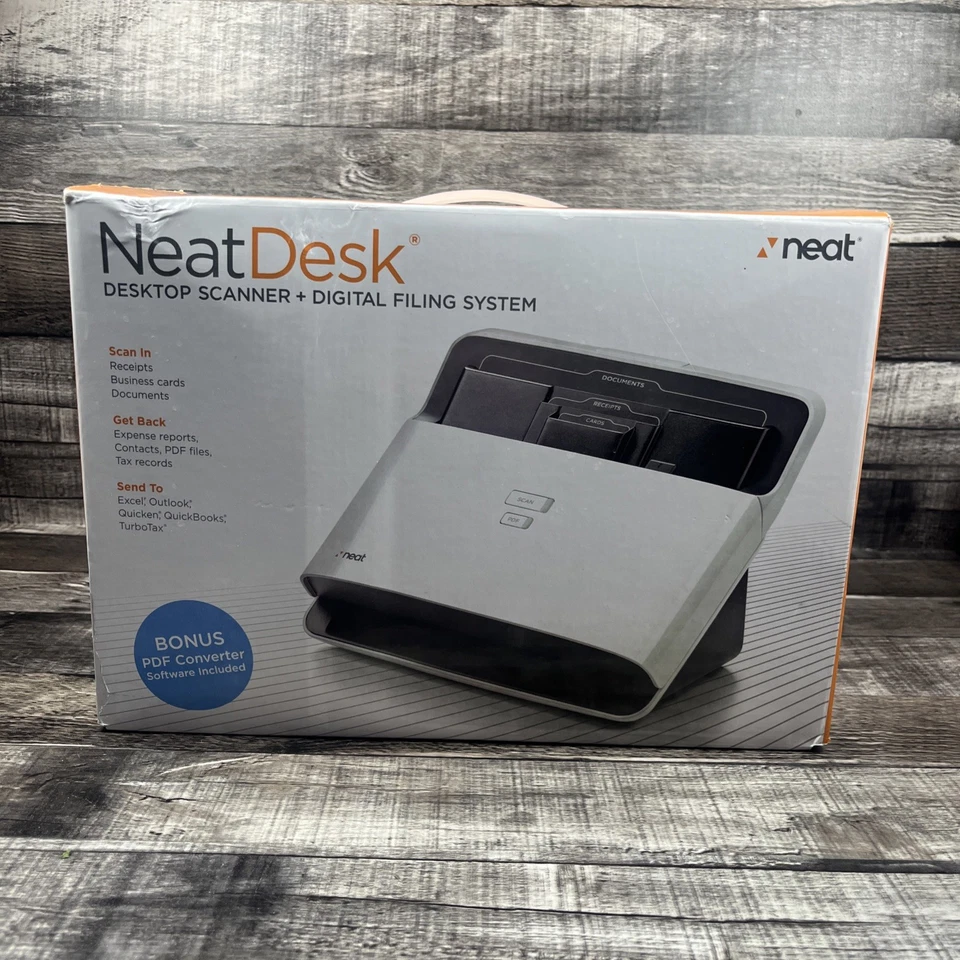 Neat Desk Pass-Through Scanner White Home Office Edition Brand New Free Shipping - Image 1 of 4