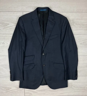 Chaqueta Blazer Hackett Loro Piana Azul Marino Lana Dos Botones Para Hombre T... - Imagen 1 de 4