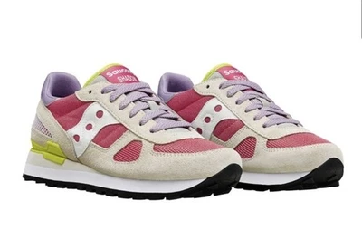 Talla 9.5 Mujer - Sombra Saucony Original Rosa, Gris, Púrpura Usado en Excelente Condición Calidad Confort Foto 1 de 4