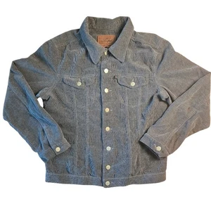 Vintage Trucker Chore Mantel Ralph Lauren Herren Grau Cord Dry Goods Co Größe L - Bild 1 von 8