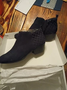 Style & Co. Wessley  Navy Suede Booties Women's Sz 6   NEW - Picture 1 of 18