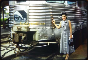 Foto vintage anni 50 RB KODACHROME 35mm SLIDE Seaboard SAL treno RR Silver Meteor #1 - Foto 1 di 3
