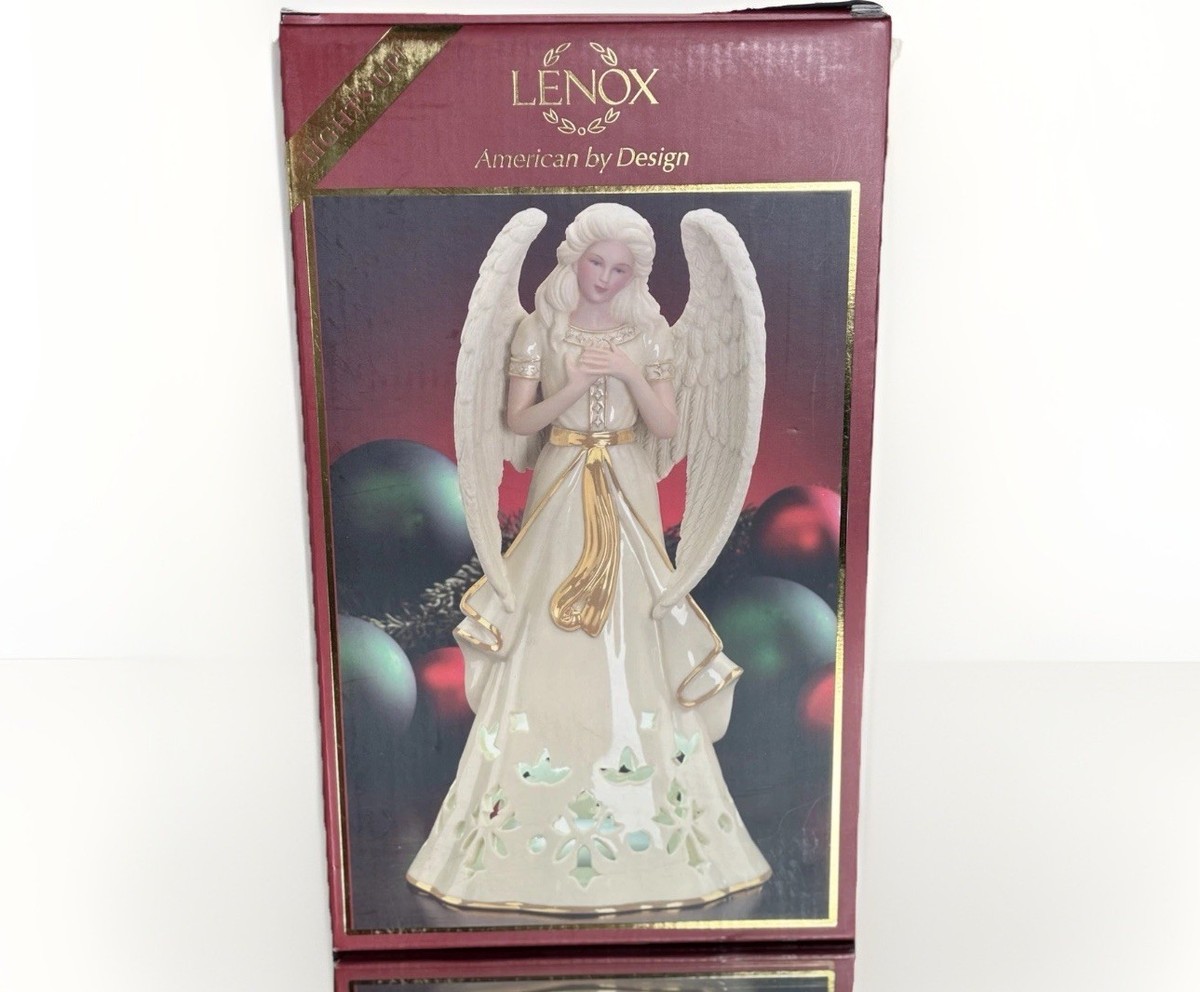 ybk❗️angel 3/4 Radiant Light Lit Angel Figurines 3-Piece Set – Lenox