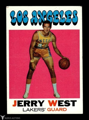 Tarjeta de baloncesto 1971-72 Topps #50 Los Angeles Lakers Salón de la fama Jerry West en muy buena condición #2 Foto 1 de 2