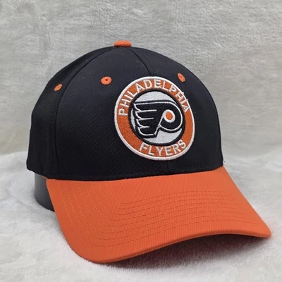 Philadelphia Flyers Hat Cap Fitted Mens Large Black Orange NHL Hockey Flex Fit - Image 1 of 4