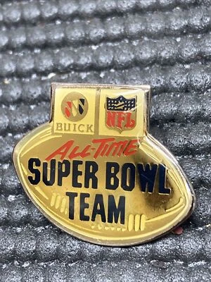Buick NFL All Time Super Bowl Team Lapel Hat Pin 1990 Peter David cowboys Jets - Image 1 of 4