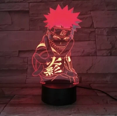 Naruto Shippuden Anime 3D Night Light LED Colorful Lamp For Desk Decor Gift Kids - Image 1 of 4