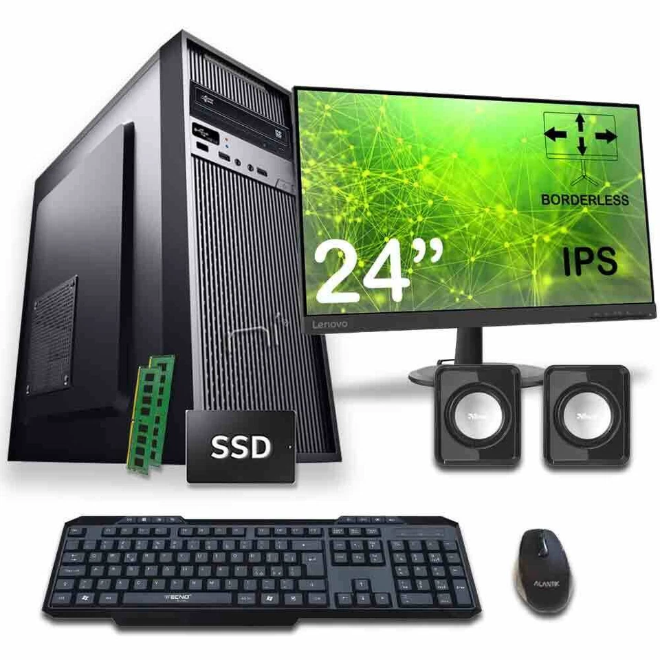 Computer completo 16gb ram ssd 1tb monitor mouse tastiera altoparlanti inclusi - Immagine 1 di 4