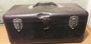 Simonsen Vintage Metal Tool Fishing Tackle Box 16" x 7" x 6.5" - Picture 1 of 11