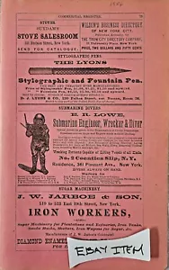 1886 New York ad Charles S. Bryce Bourbon Segale e Grano Whisky - Foto 1 di 2