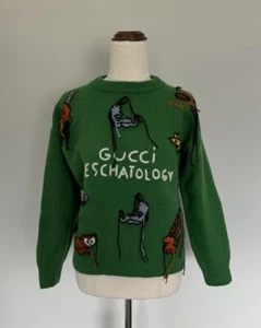 Gucci x Freya Hartas Animal Wool Jumper Green - Picture 1 of 11