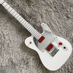 Custom TL John 5 Signature Ghost Electric Guitar White H-H Pickups Red Knob - Picture 1 of 8