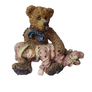 Boyds Bear "Yesterdays Child" Shelby Asleep In Teddy's Arms Figurine - Picture 1 of 8