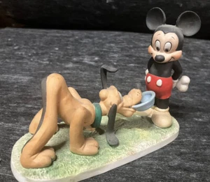Disney Mickey and Pluto Ceramic Statue 7" x 5.25" Ornament (w/sexual Undertone?) - Picture 1 of 5