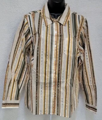 Camisa Top Blusa Breckenridge Mujer Talla 1X Multicolor Rayas NUEVA Foto 1 de 4