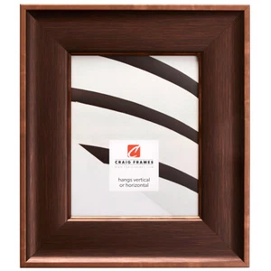 Craig Frames Resilience Wide, 3" Wide Distressed Brushed Bronze Picture Frame - Picture 1 of 9