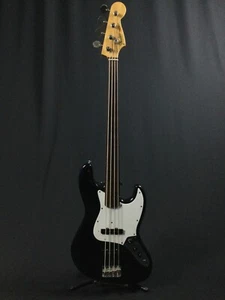 Fender Jazz Fretless Bass, Black, Made in Japan (Vintage 1984-1987) w/ Gig Bag - Picture 1 of 18