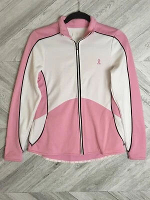 Usado en Excelente Condición Para Mujer IZOD PERFORMX Movimiento Cremallera Chaqueta Elástica XS Cáncer de Mama ROSA Foto 1 de 4