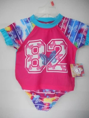 OPToddler Girl 2 piezas manga corta traje de baño rashguard conjunto varios tamaños Foto 1 de 2
