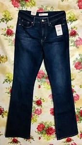 SIGNITURE BY LEVI STRAUSS LADIES MIDRISE BOOTHCUT STRETCH BLUE JEANS PANTS 2 - Picture 1 of 5