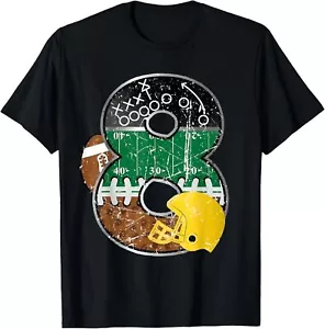 Bro I'm 8 Bruh It's My 8th Birthday Football Boy 8 Years Old T-Shirt Hoodie - Picture 1 of 19