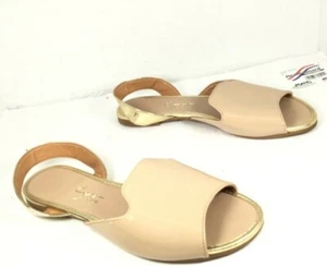 Vizzano Women's Sandals Open Toe Ladies Flat Sandals Ankle Strap Beige Size 10 - Picture 1 of 12