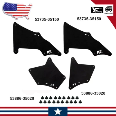 Juego de 4 sellos contra salpicaduras y clips para Toyota 4Runner 2003-2009 guardabarros guardabarros protector Foto 1 de 4