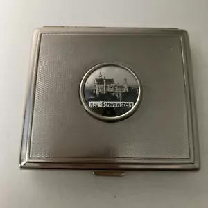Vintage German Neu-Schwanstein Cigarette Case 3 Inches By 3 inches - Picture 1 of 9