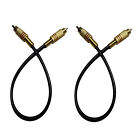 2Pack new Universal 1ft RCA Male to RCA Male Audio Patch Cables for Speakers