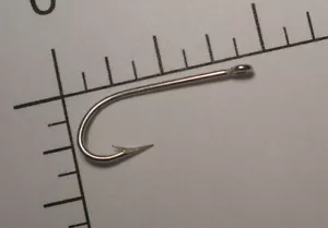 100 MUSTAD #6 FLY TYING /BAIT Kendal KIRBY HOOKS RINGED TINNED 3X STRONG 4225 - Picture 1 of 4