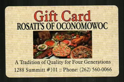 ROSATI'S OF OCONOMOWOC Tradition of Quality, Collectible Gift Card ( $0 ) - Image 1 of 2