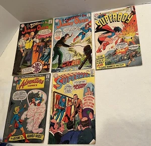 DC Comics Lot Superman 228 Jimmy Olsen 117, 119 Supergirl 395 Superboy 167 - Picture 1 of 4