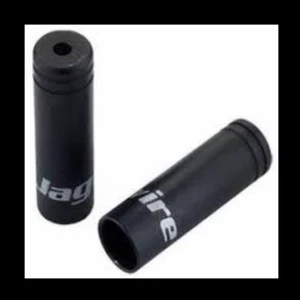 NEW JAGWIRE 4mm OPEN ALLOY END CAPS FERRULES QUANTITY 50 Black (X50)  - Picture 1 of 1