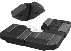 FRUITEAM 4Pcs Patio Umbrella Base, Heavy Cantilever Umbrellas Weight Stand 180lb - Picture 1 of 7