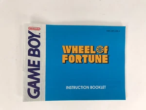 Original Nintendo Game Boy Wheel of Fortune Instruction Booklet - DMG-WF-USA-2 - Picture 1 of 2
