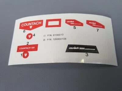 A929 Decal for Lamborghini Countach 5000 Quattrovalvole Skateboard Decal - Image 1 of 2