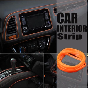 Tira de moldura para puerta interior de coche 5M línea E0ge decoración naranja accesorios - Imagen 1 de 8