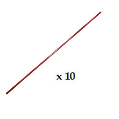 REJEL TUBO DE PULVERIZACIÓN DE PAJA ROJA DE REPUESTO WD40 EXTENSIÓN (100 mm de largo) x 10