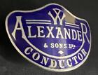 W ALEXANDER & SONS LTD CONDUCTOR ENAMEL BUS COACH CAP BADGE