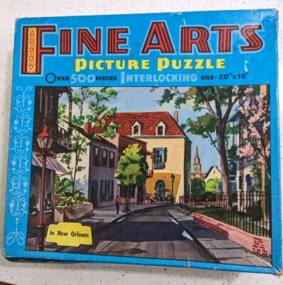 Vintage Jigsaw Puzzle By Fine Arts 500 Pieces Missing One Piece "In New Orleans" - Image 1 of 4