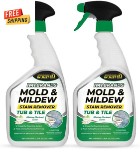 RMR Tub and Tile Cleaner - 32oz, 2 Pack - Mold & Mildew Stain Remover, No-Scrub 