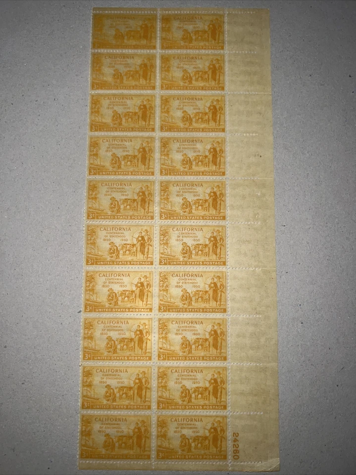 Scott #997, California Centennial of statehood, 1850-1950, 3c, MNH, - Image 1 of 3