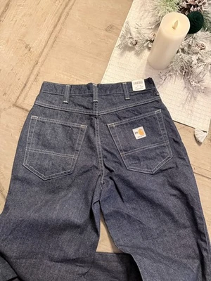 Jeans Carhartt FR Algodón Negro Oscuro Denim Jean Talla 28X32 Foto 1 de 4