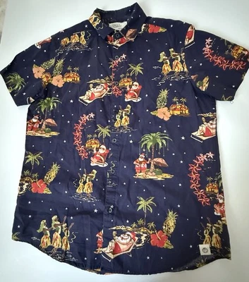 Camisa Free Planet Santa Claus Navidad Hawaii Hombre Manga Corta Mediana Foto 1 de 4