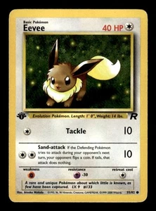 2000 Pokemon Classic Team Rocket Eevee Basic 1. Edition TCG Sammelkarte 55/82 - Bild 1 von 2