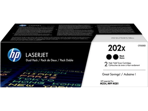 HP 202X 2-pak High Yield Black Oryginalne kasety z tonerem LaserJet, na - Zdjęcie 1 z 9