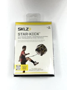 SKLZ Star Kick Solo Soccer Trainer Black Yellow Fits Balls Sz 3,4,& 5 Kids Teen - Picture 1 of 9
