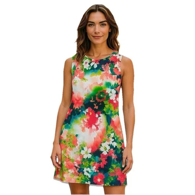 Worthington Women’s Sheath Dress Size Medium Stretch Sleeveless Colorful Summer - Image 1 of 4