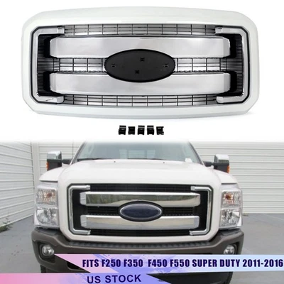 Front Grill Assembly Lariat For 2011-16 F250/F350/F450 Super Duty OXFORD WHITE Foto 1 de 4