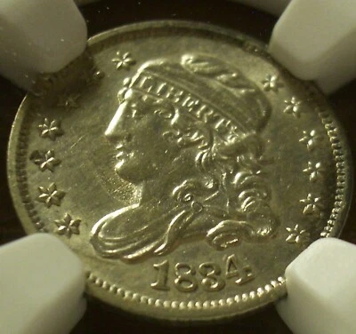 NICE 1834 H10C CAPPED BUST HALF DIME AU DETAILS NGC - LIGHTLY CLEANED - Image 1 of 4
